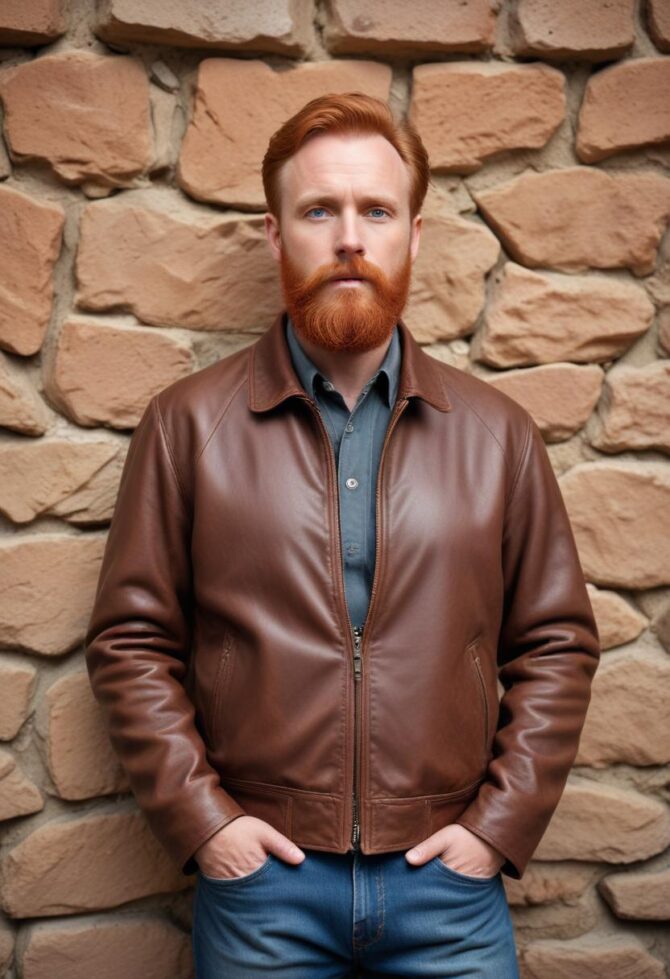 Brown Leather Jacket Mens