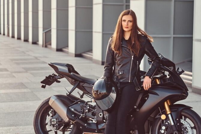 Ladies Leather Bike Jackets