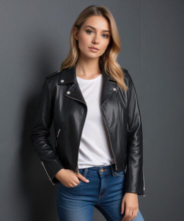 Women-Biker-Black-Leather-Jacket